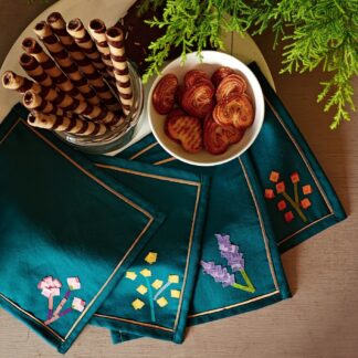 Calyz Teal Cocktail Napkin set of 4